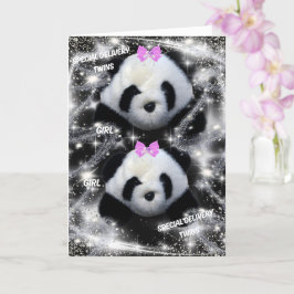 お産の双子おめでとう カード