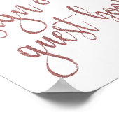 お申し込みゲストブックバラ金ゴールドグリッターサイン ポスター (角)