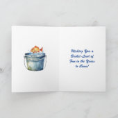 お男の赤ちゃん | 魚釣りをテーマ カード (内部)