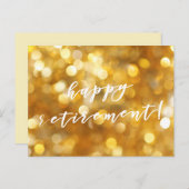 お疲れさまです。魅力的な金ゴールド輝きはがき ポストカード (正面/裏面)