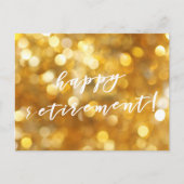 お疲れさまです。魅力的な金ゴールド輝きはがき ポストカード (正面)