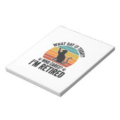 お疲れネコ 夕焼け レトロ 面白い ネコ好きTシャツ デザイン ノートパッド (回転)