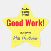 お疲れ学校で立派に生徒を育てる 星シール (正面)