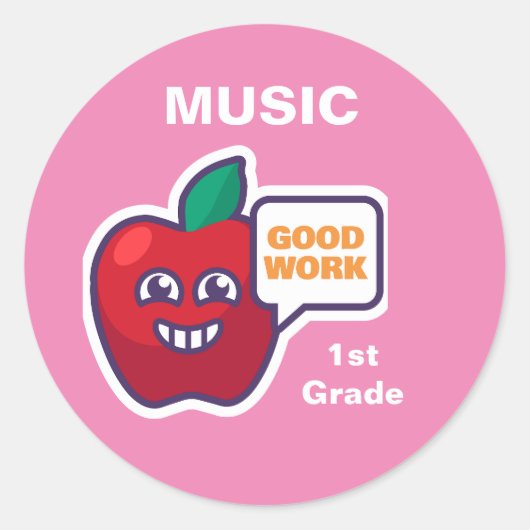 お疲れ学生音楽賞ステッカスタマイズク ラウンドシール (正面)
