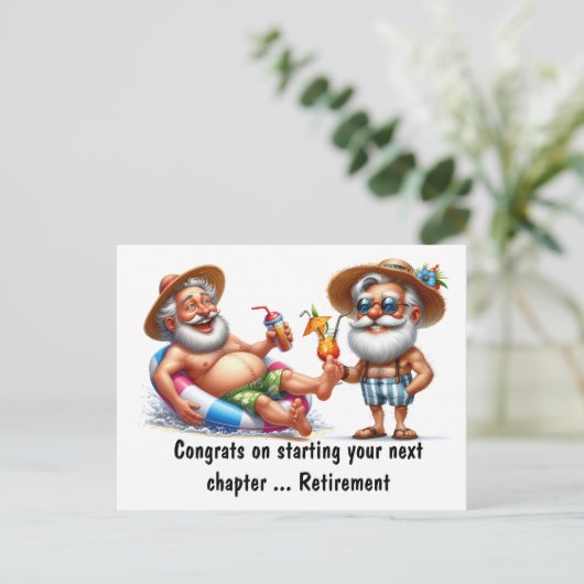 お疲れ様でした!退職おめでとうございます ポストカード (スタンド正面)