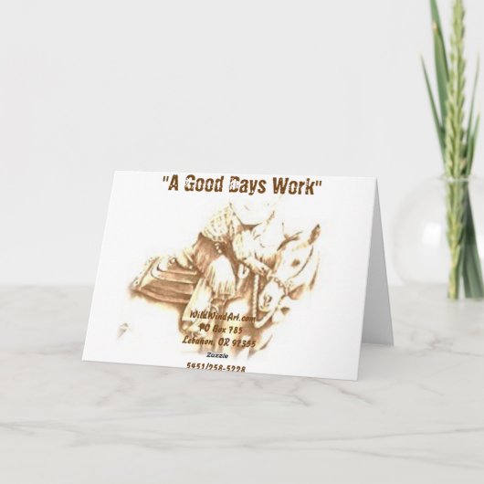 お疲れ様でした。5 x 7のグリーティングカード カード (裏面)