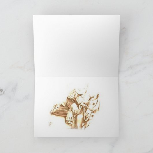 お疲れ様でした。5 x 7のグリーティングカード カード (内部)