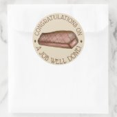 お疲れ様、ステーキのおめでとう ラウンドシール (バッグ)