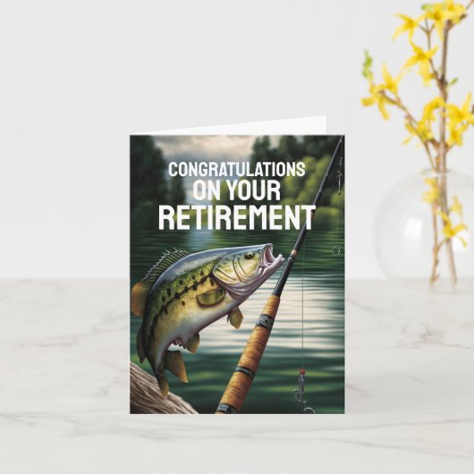 お疲れ様！引退おめでとう フィッシング カード (黄色い花)