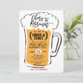 お疲れ様！引退祝いのビール 引退のお誘い 招待状 (スタンド正面)