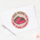 お疲れ!ステーキのような学生がいるのは珍しい ラウンドシール (封筒)