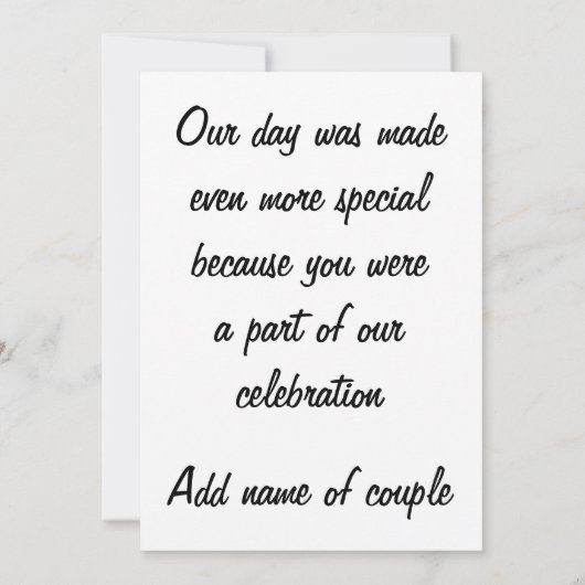 お疲結婚れ 招待状 (裏面)