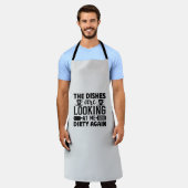 お皿が私を再び掃除の汚れ見おもしろいている エプロン (着用した状態)