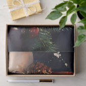 お皿に盛られたクリスマスクッキーのデコパージュ 薄葉紙 (ギフト)