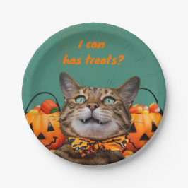 お皿の上のトリートください ペーパープレート