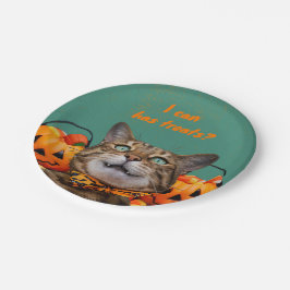 お皿の上のトリートください ペーパープレート