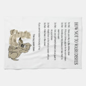 お皿を洗わない方法 キッチンタオル (横)