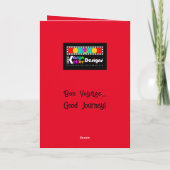 お盆の旅の荷物グリーティングカード カード (裏面)