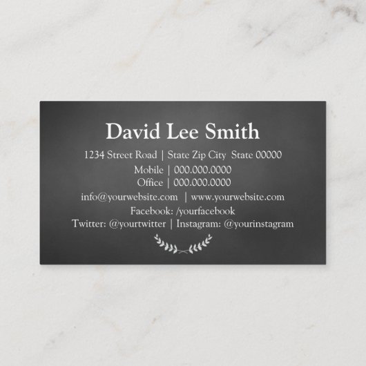 お目にかかるのは黒 名刺 (裏面)