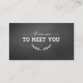 お目にかかるのは黒 名刺 (正面)