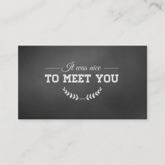 お目にかかるのは黒 名刺 (正面)