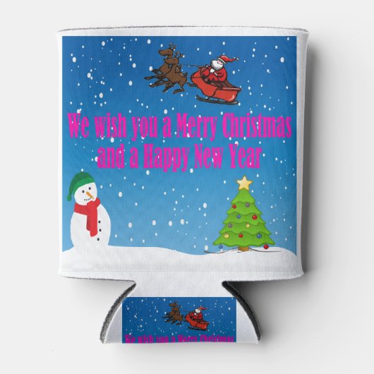 お目出とう新年おめでとう 缶クーラー (正面)