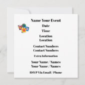 お直しベビーシャワー 招待状 (裏面)