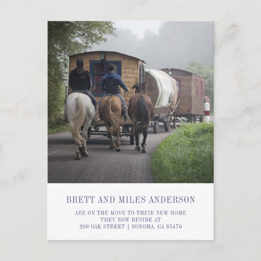 お知らせおもしろいポストカードの移動 案内ポストカード (正面)