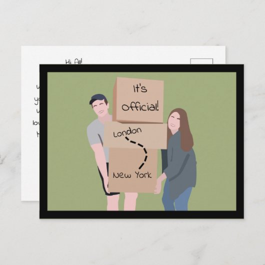 お知らせはがきを移動しています ポストカード (正面/裏面)