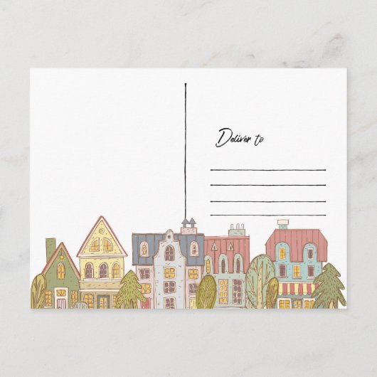 お知らせはがき | 新しい地区 案内ポストカード (裏面)