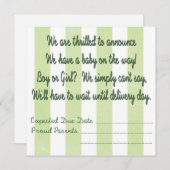 お知らせをベビーする 案内状 (正面/裏面)