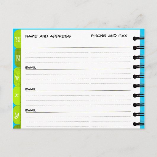 お知らせアドレス帳'U-Y'ポストカードの移動 案内ポストカード (正面)