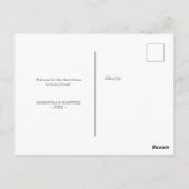 お知らせカードの水色サボテン ポストカード (裏面)