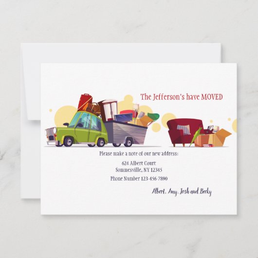 お知らせカードを移動しました 案内状 (正面)