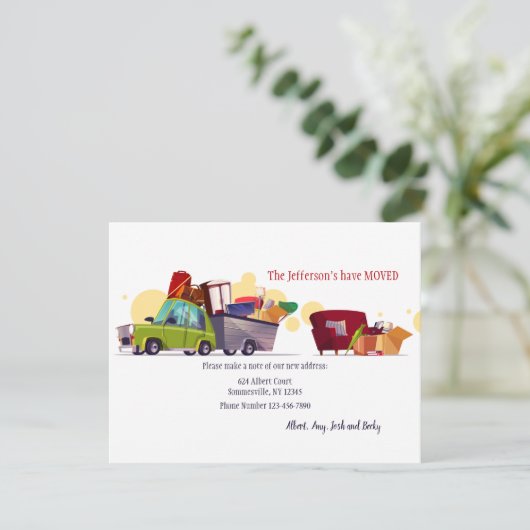 お知らせカードを移動しました 案内状 (スタンド正面)