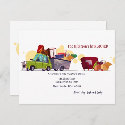 お知らせカードを移動しました 案内状 (正面/裏面)