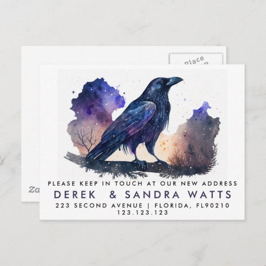 お知らせクロウの住所の変更 案内ポストカード (正面/裏面)