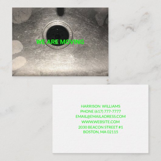 お知らせネオンの写真カスタムアドレスの移動 エンクロージャーカード (正面/裏面)