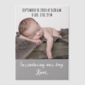 お知らせベビー写真誕生のお知らせ ベラム紙招待状 (正面)