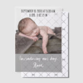 お知らせベビー写真誕生のお知らせ ベラム紙招待状 (オフセット (招待状))