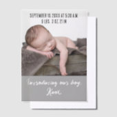 お知らせベビー写真誕生のお知らせ ベラム紙招待状 (オフセット)