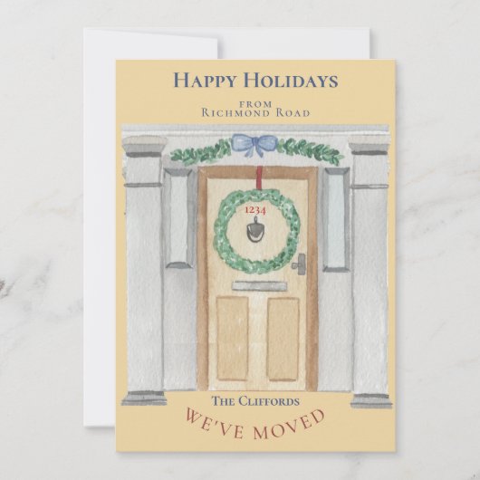 お知らせホームまたはビジネス・クリスマスの移動 シーズンカード (正面)