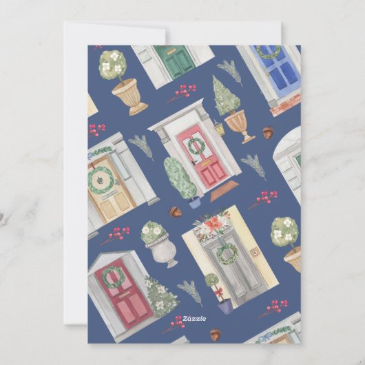 お知らせホームまたはビジネス・クリスマスの移動 シーズンカード (裏面)