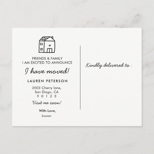 お知らせポストカードの移動 案内ポストカード (裏面)