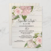 お知らせ写真 ラック ピンク ハイドランジア 木製フェンス セーブザデート (正面/裏面)