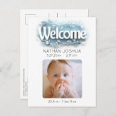 *~*お知らせ写真AP79ベビー生まれたばかりの誕生 案内ポストカード (正面/裏面)