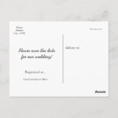 お知らせ婚約したの写結婚真はがき ポストカード (裏面)