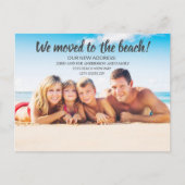 お知らせ家族の写真ビーチ ポストカード (正面)
