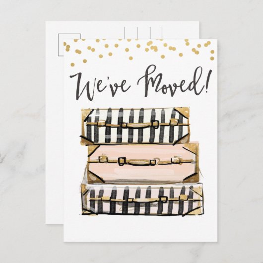 お知らせ引っ越しましたはがき 案内ポストカード (正面/裏面)