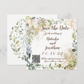 お知らせ日付 ハーブデザイン 招待状 (正面/裏面)